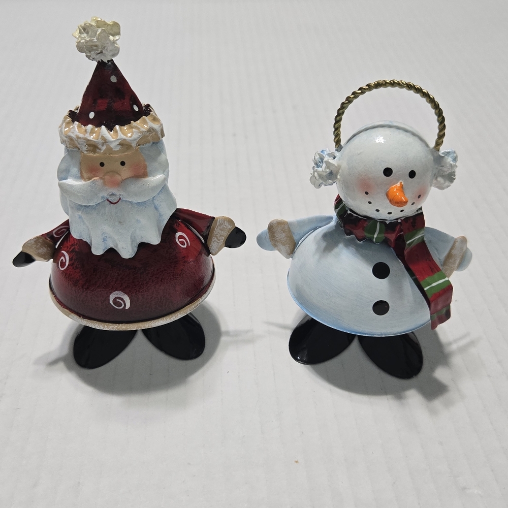 Snowman & Friend Metal Holiday Accents, or is it Santa & Friend